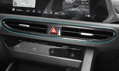 Carbon Fiber Air Vent Outlet Lid Cover Trim for Hyundai Sonata (2020-2023)