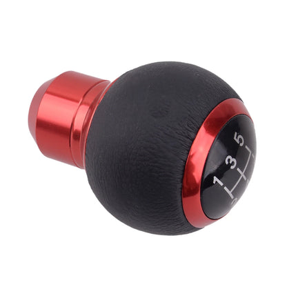 5 Speed Manual Gear Shift Knob Lever for Universal Aluminum Car - Red