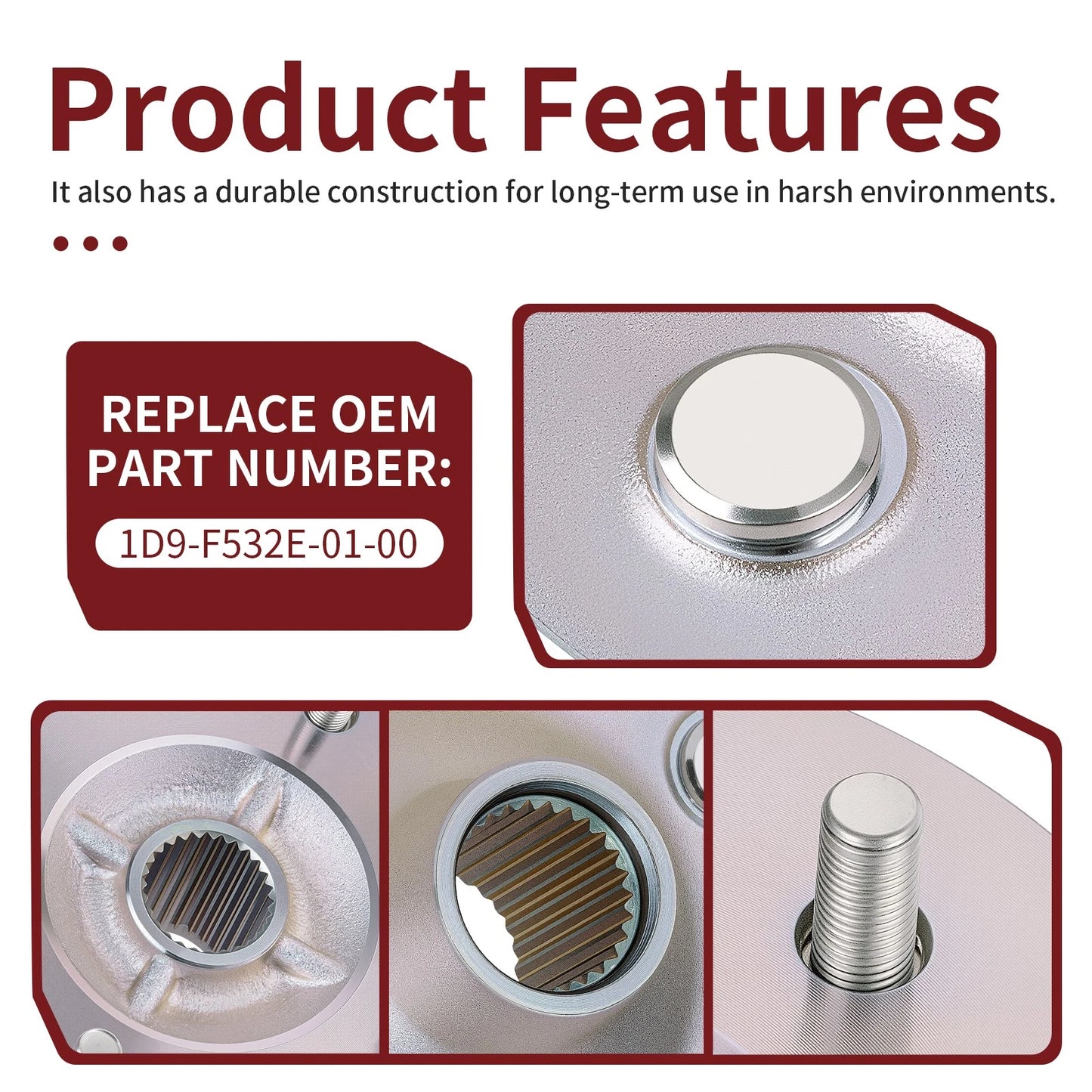 2 x Rear Wheel Hubs for Yamaha Big Bear 400 (2007–2012)