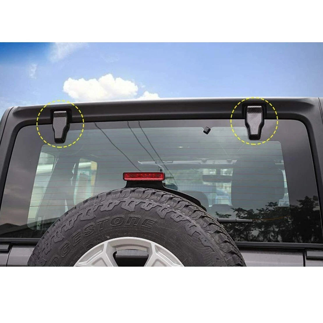 Rear Liftgate Glass Hinge Cover Trim for Jeep Wrangler JL (2018-2022)