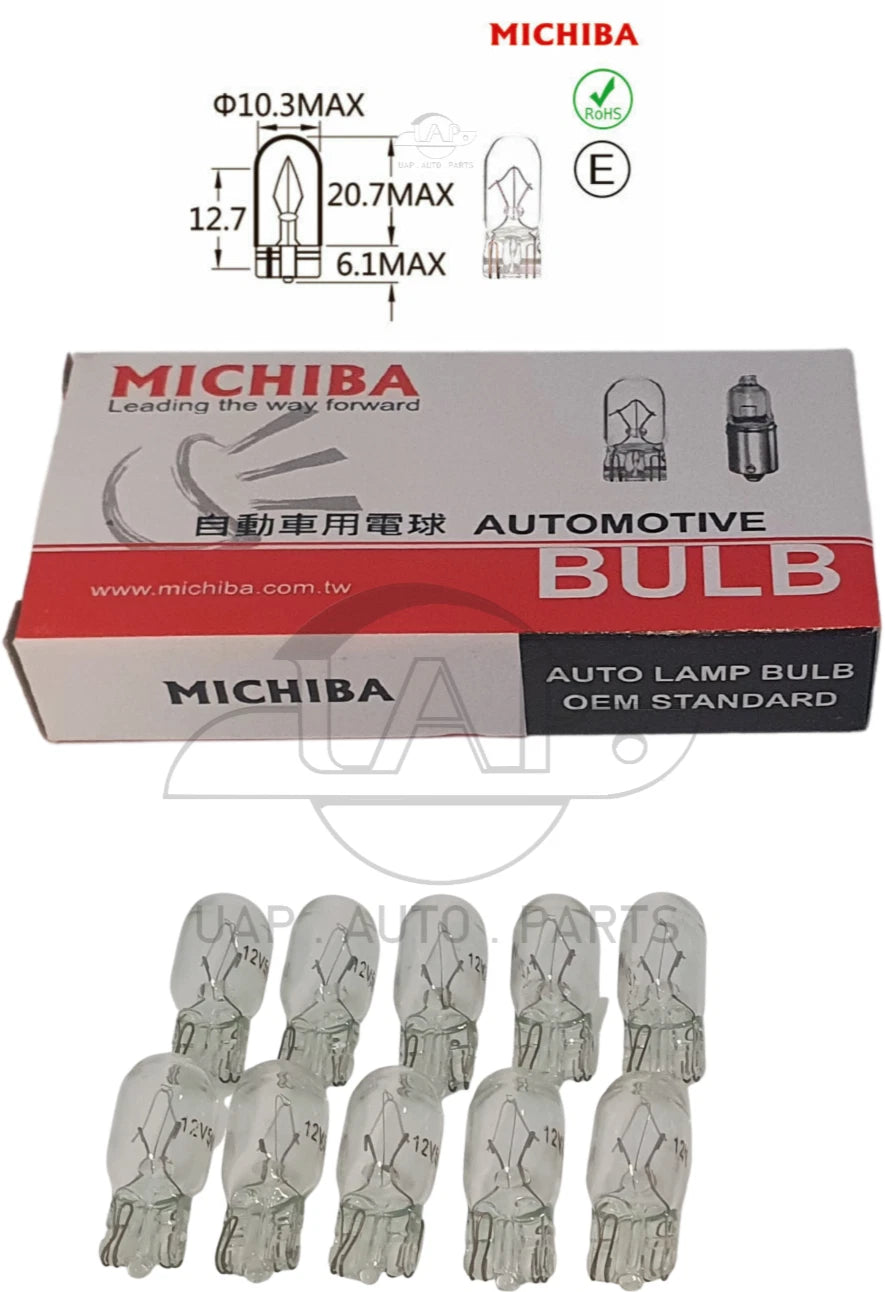 T10 W5W Halogen Globe 12V 5W for MICHIBA Interior Rego Light Park Lamp x10