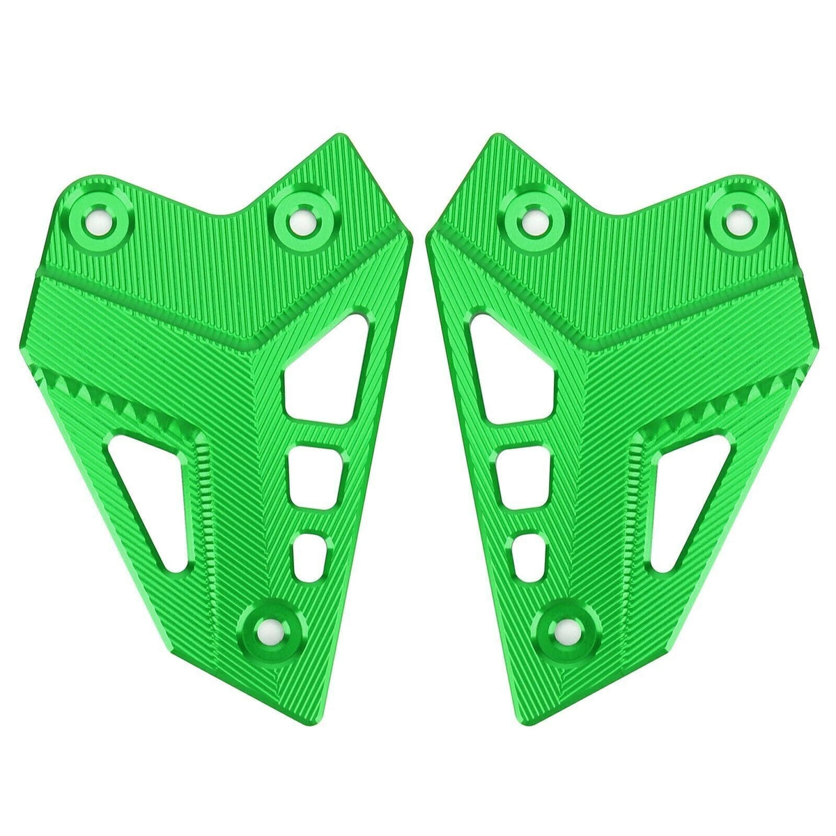 CNC Aluminum Heel Guard Set Green for Kawasaki Z900 (2017-2020)