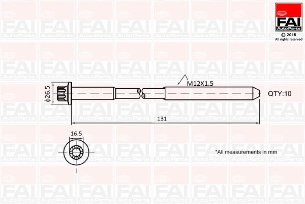CYLINDER HEAD BOLT SET for Nissan Navara NP300