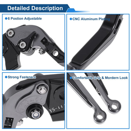 Adjustable Brake Clutch Levers for Honda X11 (1999-2002) - Titanium Black