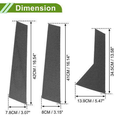6 x Pillar Window Trim for Chevy Trax Carbon Fiber Pattern Black