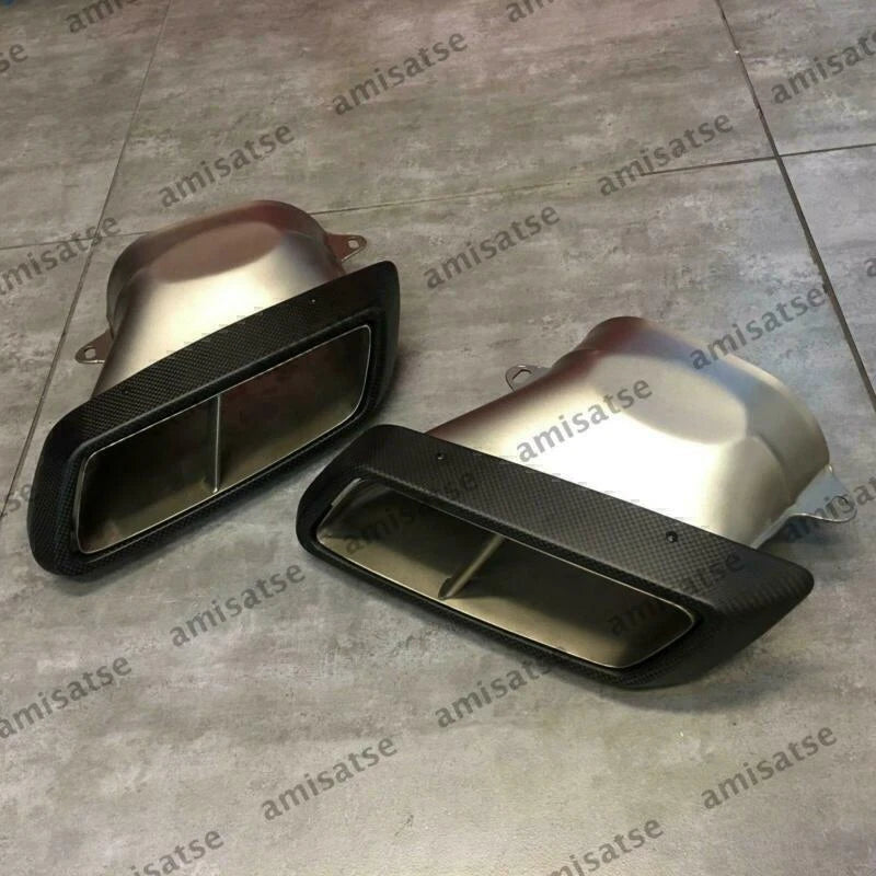 Stainless Steel Rear Bumper Exhaust Pipe for Benz W205 W212 W222 C217 R231 (2014-2023)