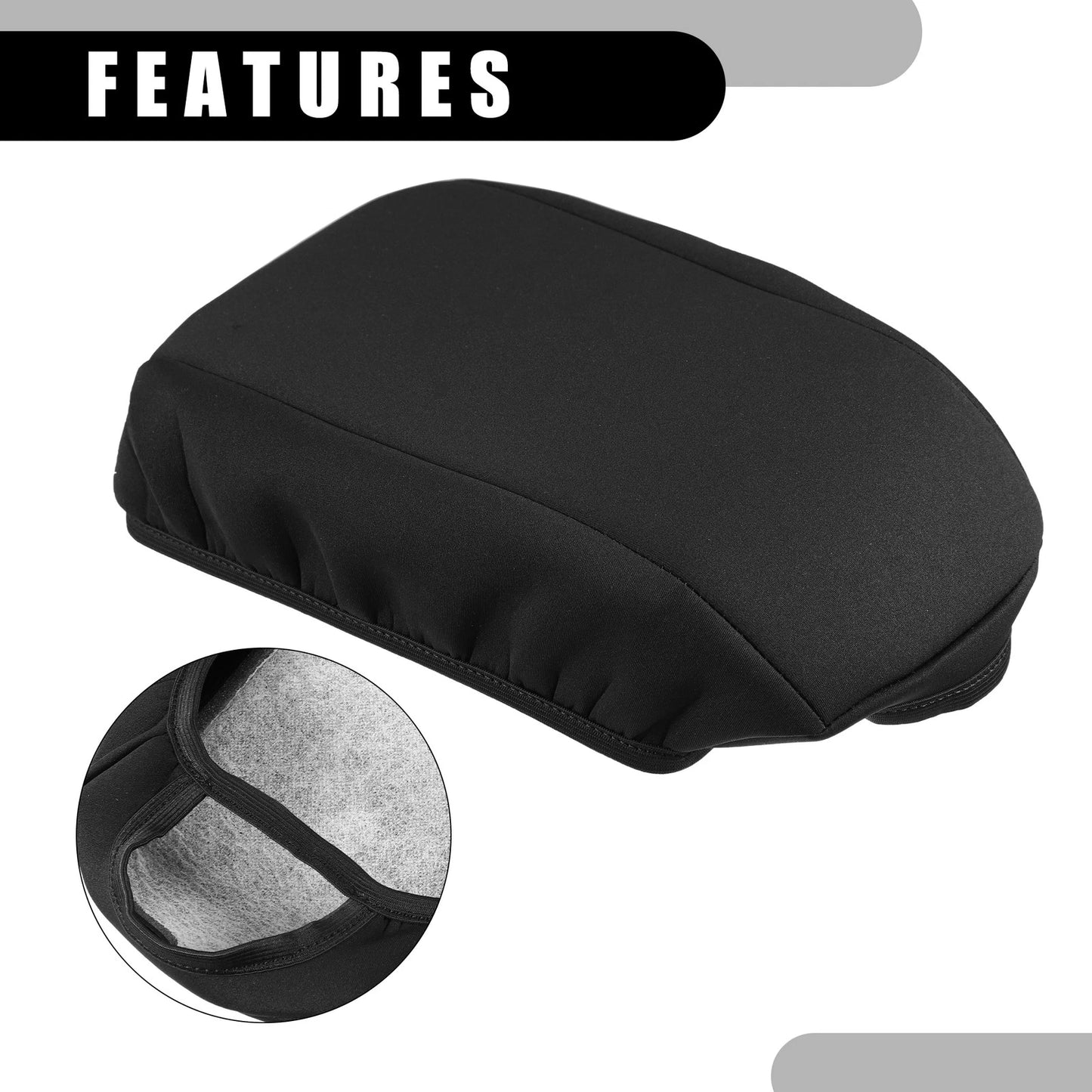 Center Console Armrest Cover for Ford Escape (2017-2019) Black