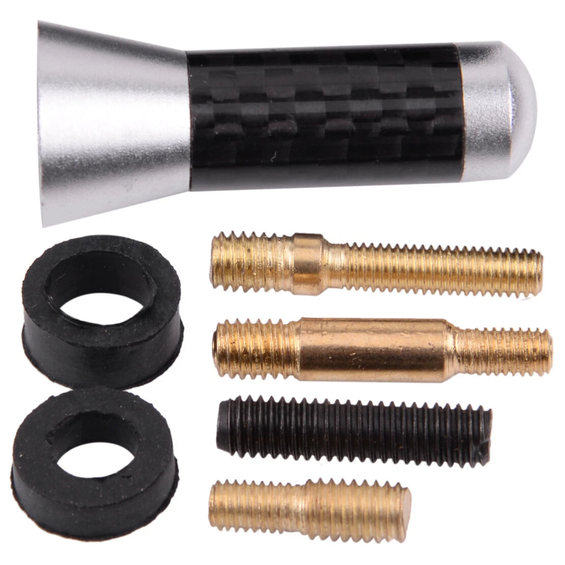 36mm Carbon Fiber Roof Radio Antenna for Car Signal Amplifier BLACK