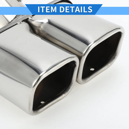 Dual Exhaust Tip 2.4" Inlet for Toyota Raize (2020-2023) - Silver Tone