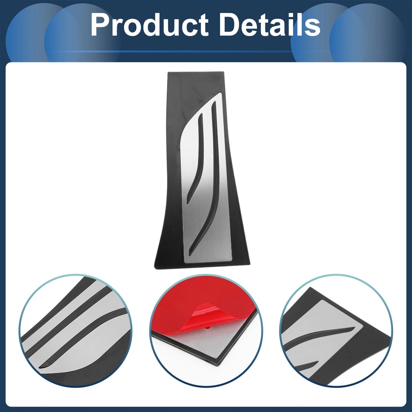 Footrest Pedal Cover for BMW X5 2008-2019 (1 Pc, Silver Tone)