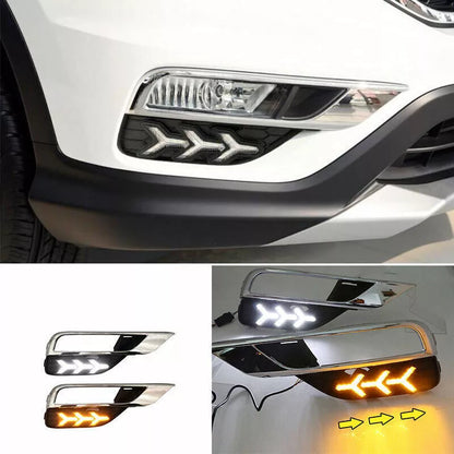 LED DRL Fog Light Lamps 2 x For Honda CR-V 2015-2016