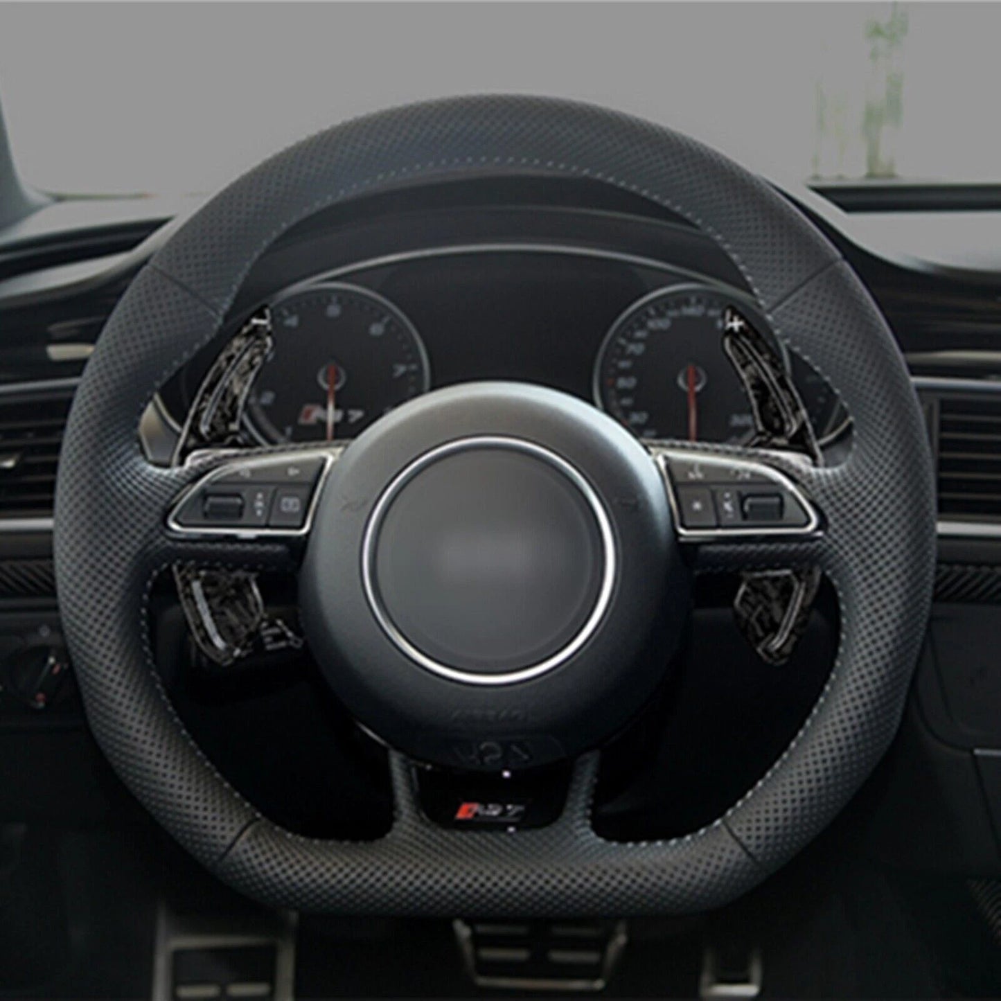 2 x Forged Carbon Fiber Shift Paddles for Audi A4L A6L (2013-2020)