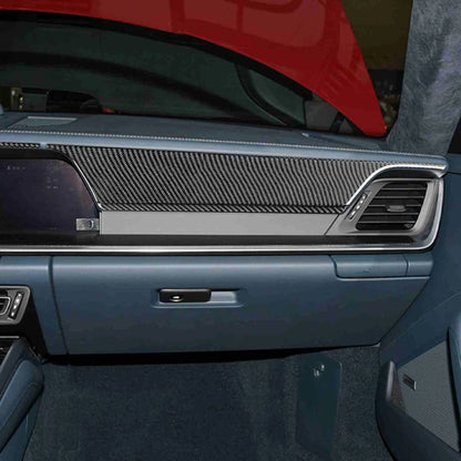 Soft Carbon Fiber Dashboard Panel Trim Kit for Porsche 911 992 2019-2023