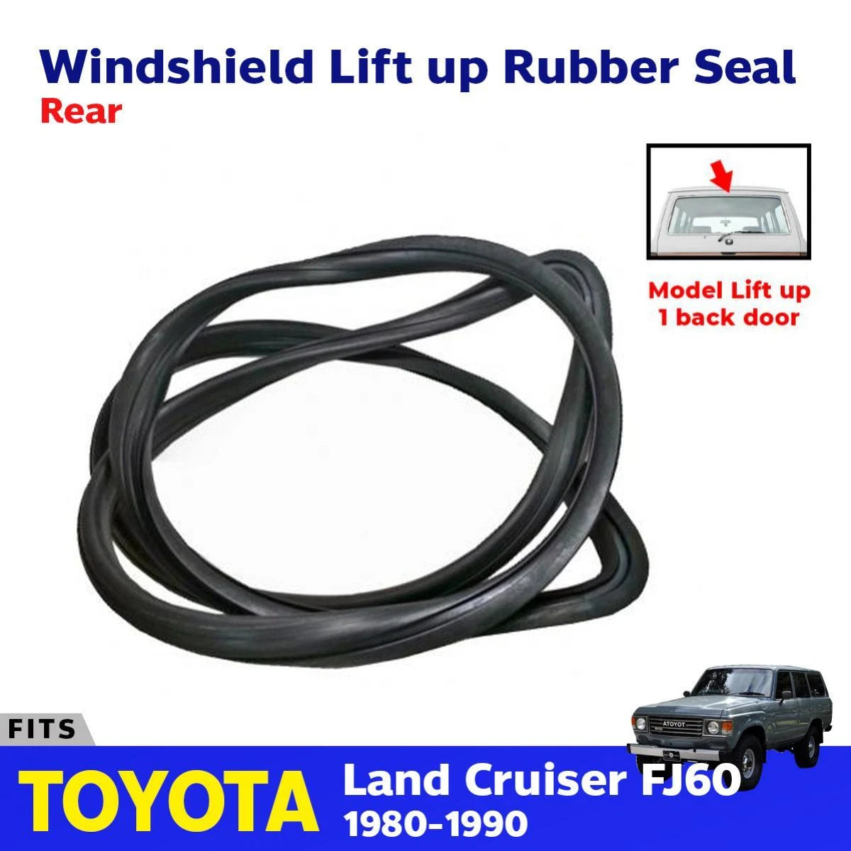 Rear Windshield Rubber Seal Fits Toyota Land Cruiser FJ60 HJ60 FJ62 1980-1990