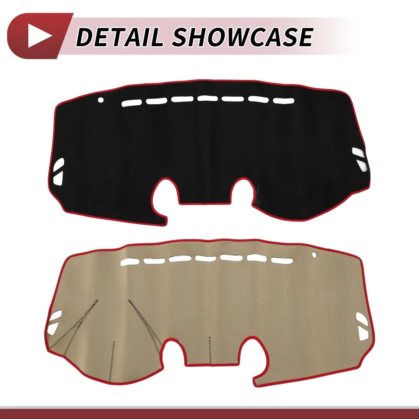 Dashboard Cover Mat for Mazda 2 Demio (2007-2014) Sun Protector Black Red