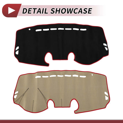 Dashboard Cover Mat for Mazda 2 Demio (2007-2014) Sun Protector Black Red