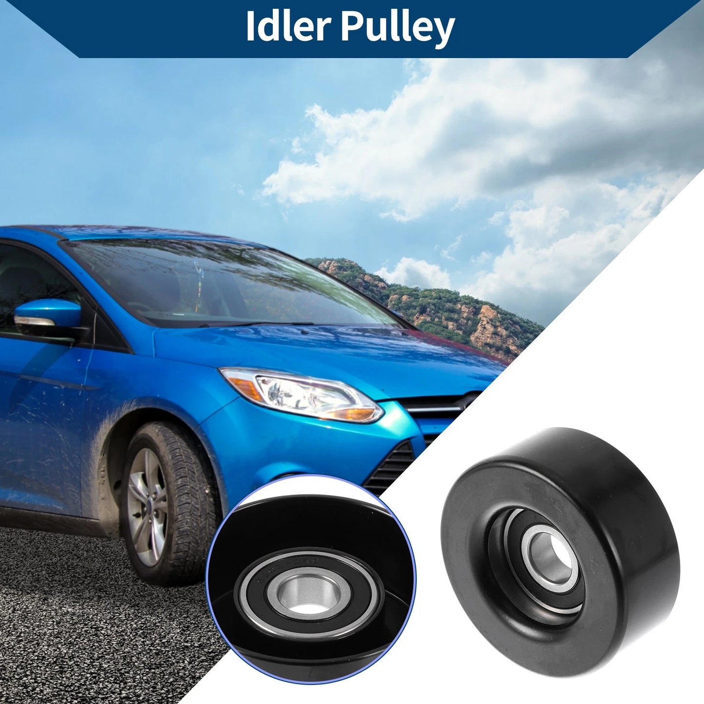 Drive Belt Idler Pulley for Ford Escort (1998-2003) - 1 Pc