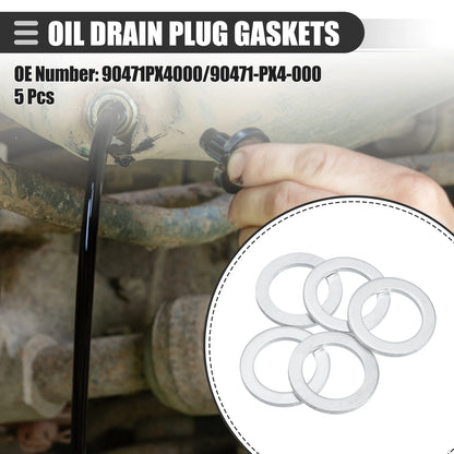 5 Pcs Oil Drain Plug Gaskets for Honda Element (2003-2011)