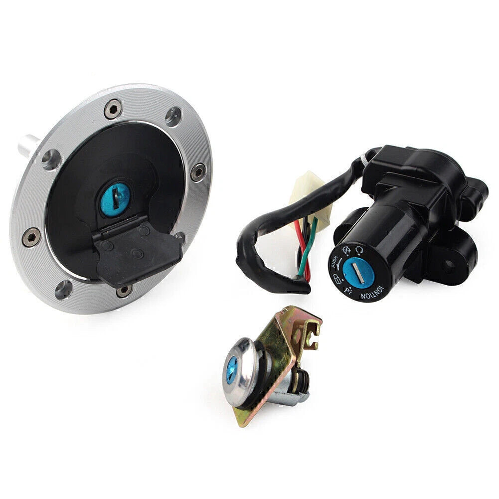 Ignition Switch Fuel Gas Cap Cover Seat Lock Key Set for Suzuki GS500 (2001-2012)