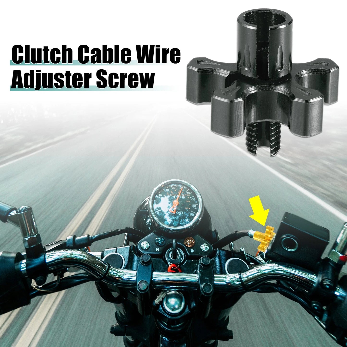 8mm Brake Clutch Levers Adjuster M8x1.25 Titanium Tone for Motorcycle