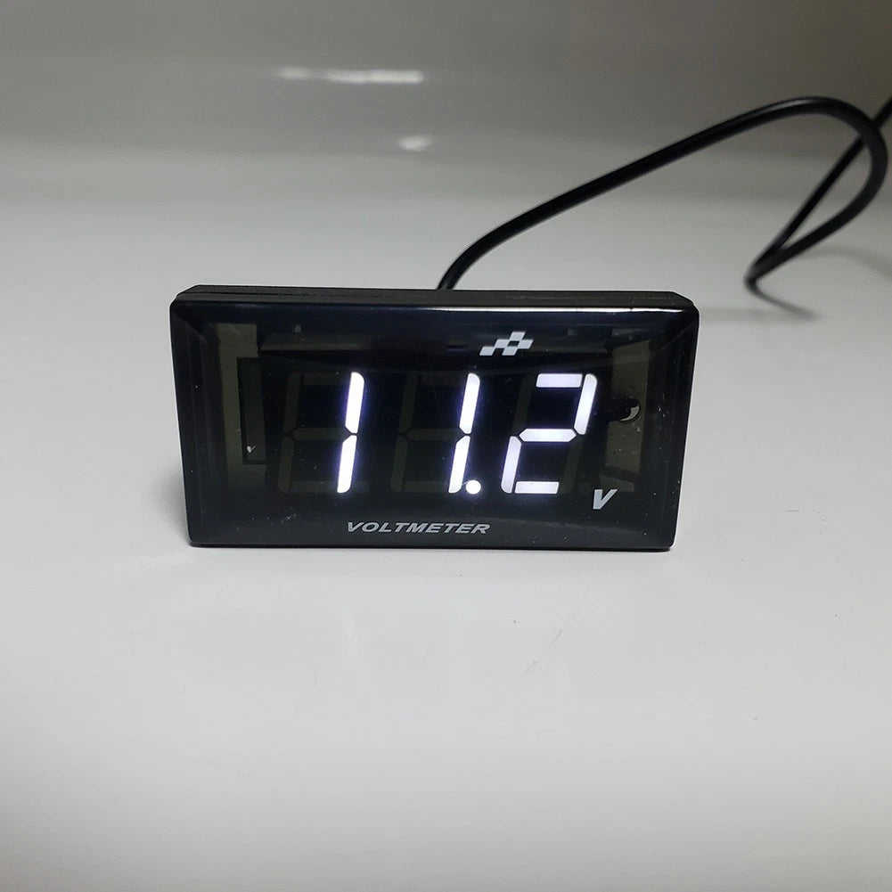 12V Digital LED Display Voltmeter Gauge for Motorcycle (No Year Specified)