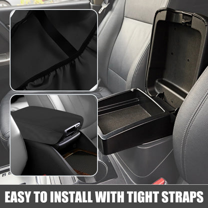 Car Center Console Pad Armrest Cover for Ford F150 (2015-2020) Black