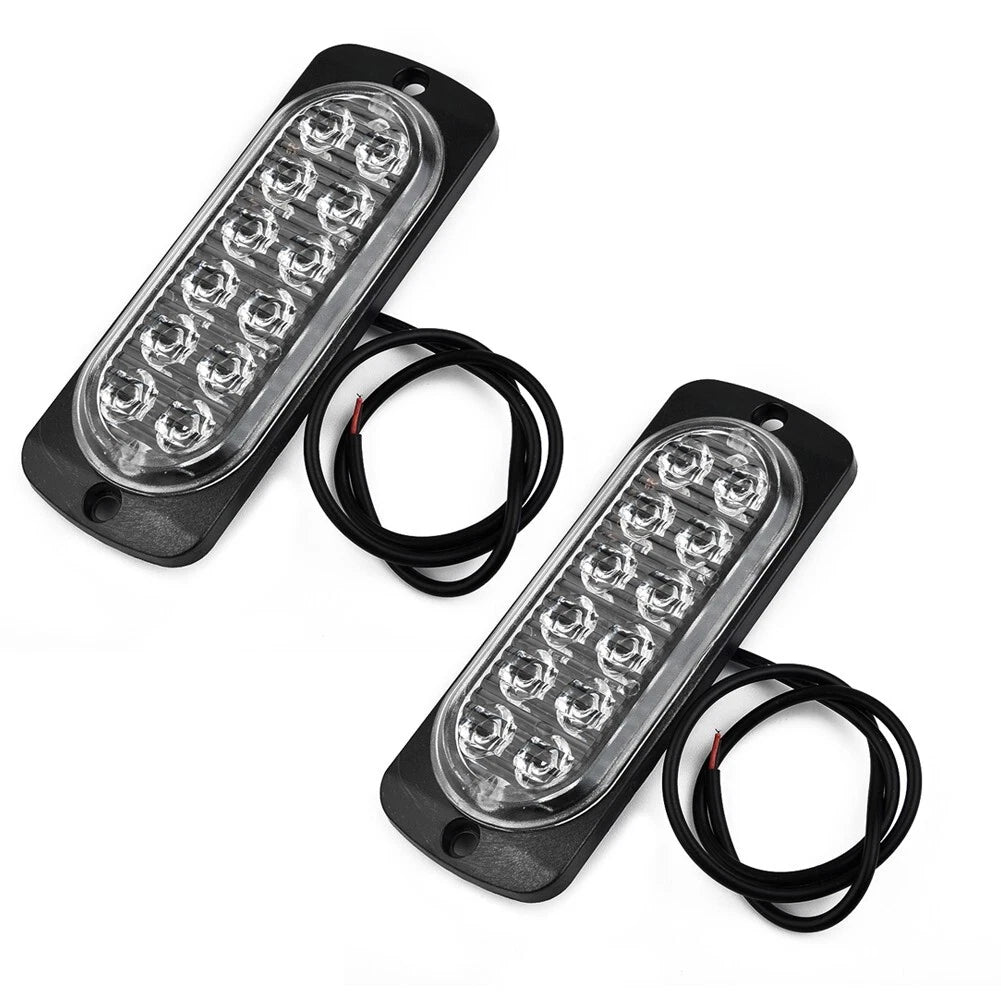 2 x Rear Red Fog 12Led Lamp Lights 12V To 24V for Truck Car/Van/Bus/Cab