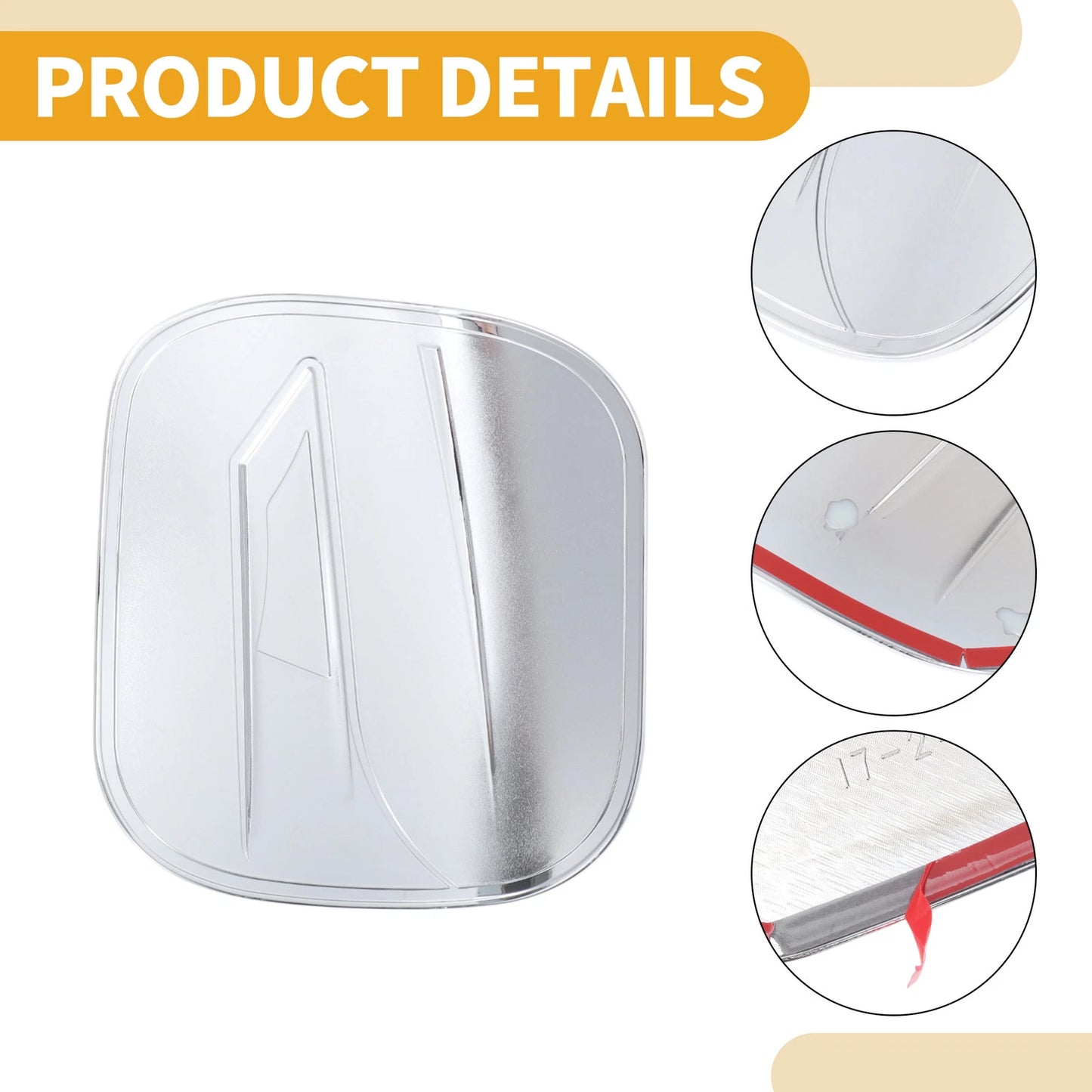 Fuel Tank Door Cap for Toyota CHR 2018-2025 Chrome Silver Tone