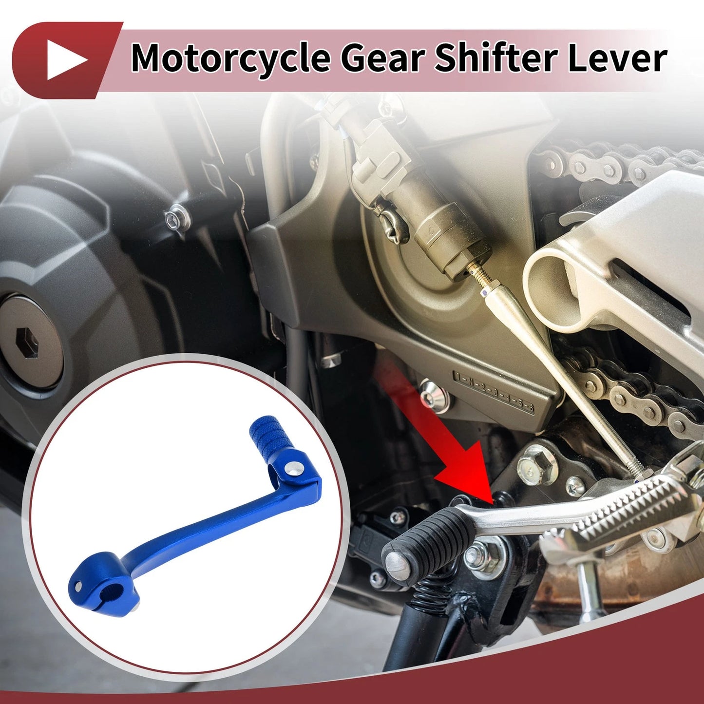 Folding Shifter Lever for Honda CRF110F (2013-2018) Blue