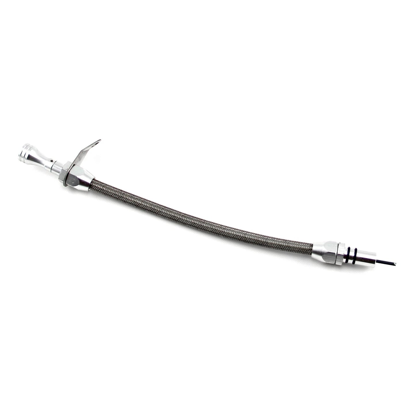 Turbo 350 Braided Flexible Bell Housing Mount Dipstick for GM