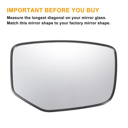Right Side White Mirror Glass w/ Back for Honda Accord (2008-2010)