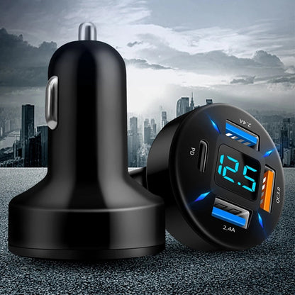 Car Charger Voltage Monitoring Aluminum Alloy PC Input 12-24V