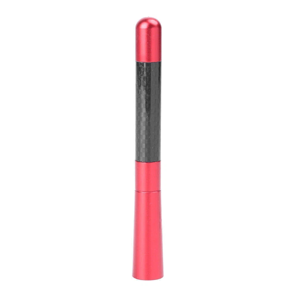Red Carbon Fiber FM AM Radio Aerial Antenna for Universal Car (No Year)