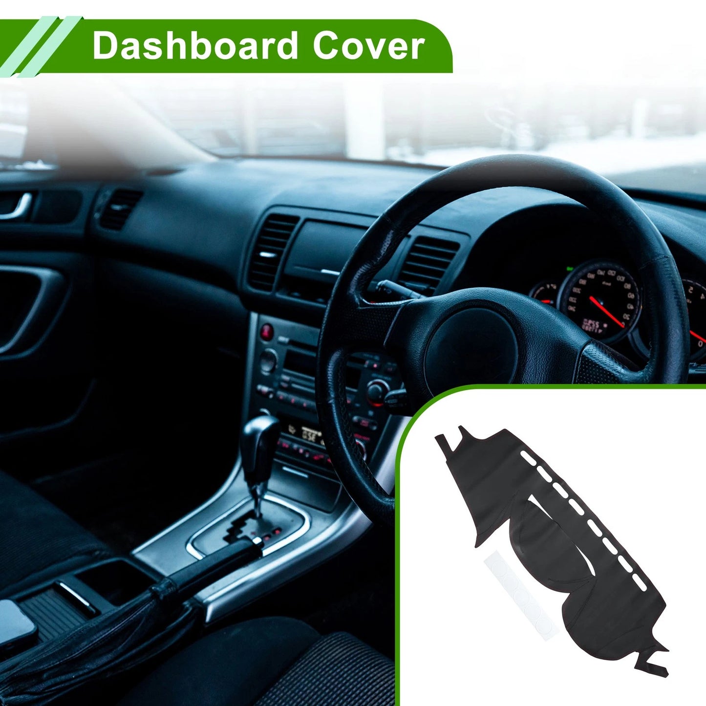 Dashboard Cover Mat for Subaru Outback 2014 (2014) - Black Red
