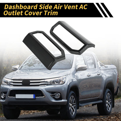 Carbon Fiber Pattern Dashboard Side Air Vent Trim for Toyota Tacoma (2024–2024)