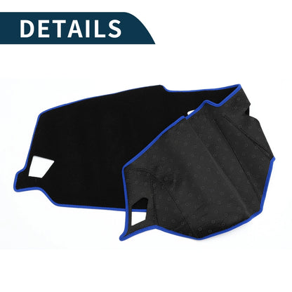 Dashboard Cover Mat for BMW 4 Series (2021) - Sun Protector Pad Black Blue