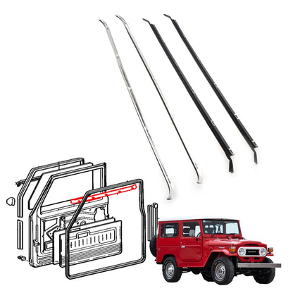 Door Glass Weatherstrip for Toyota Land Cruiser BJ40 FJ43 HJ47 1974-1984