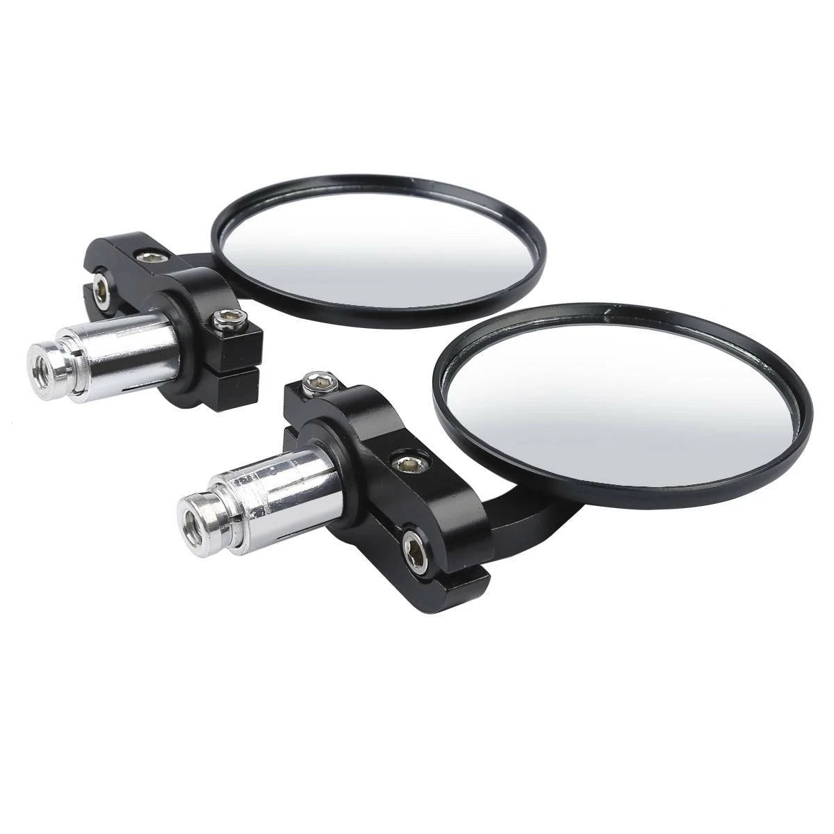 7/8" Black Handlebar & End Mirrors for Cafe Racer Bobber Chopper Dyna