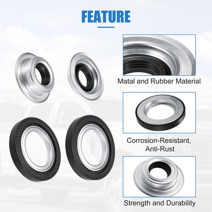 Front Axle Seal Kit with Hub O-Ring Dust Seals for Ford F250 Super Duty (2005-2023)