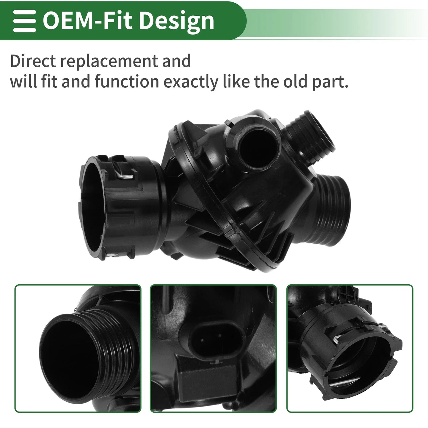 Engine Coolant Thermostat Housing for BMW 335i GT xDrive 435i M235i (2011-2019)