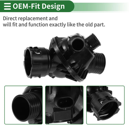 Engine Coolant Thermostat Housing for BMW 335i GT xDrive 435i M235i (2011-2019)