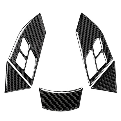 5 Pcs Steering Wheel Cover Trim for BMW 5 Series E60 E61 (2003-2010) Black