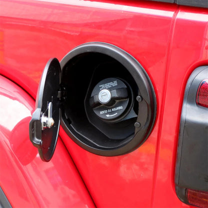 Black Locking Gas Tank Cap Cover for Jeep Wrangler JL (2018-2023)