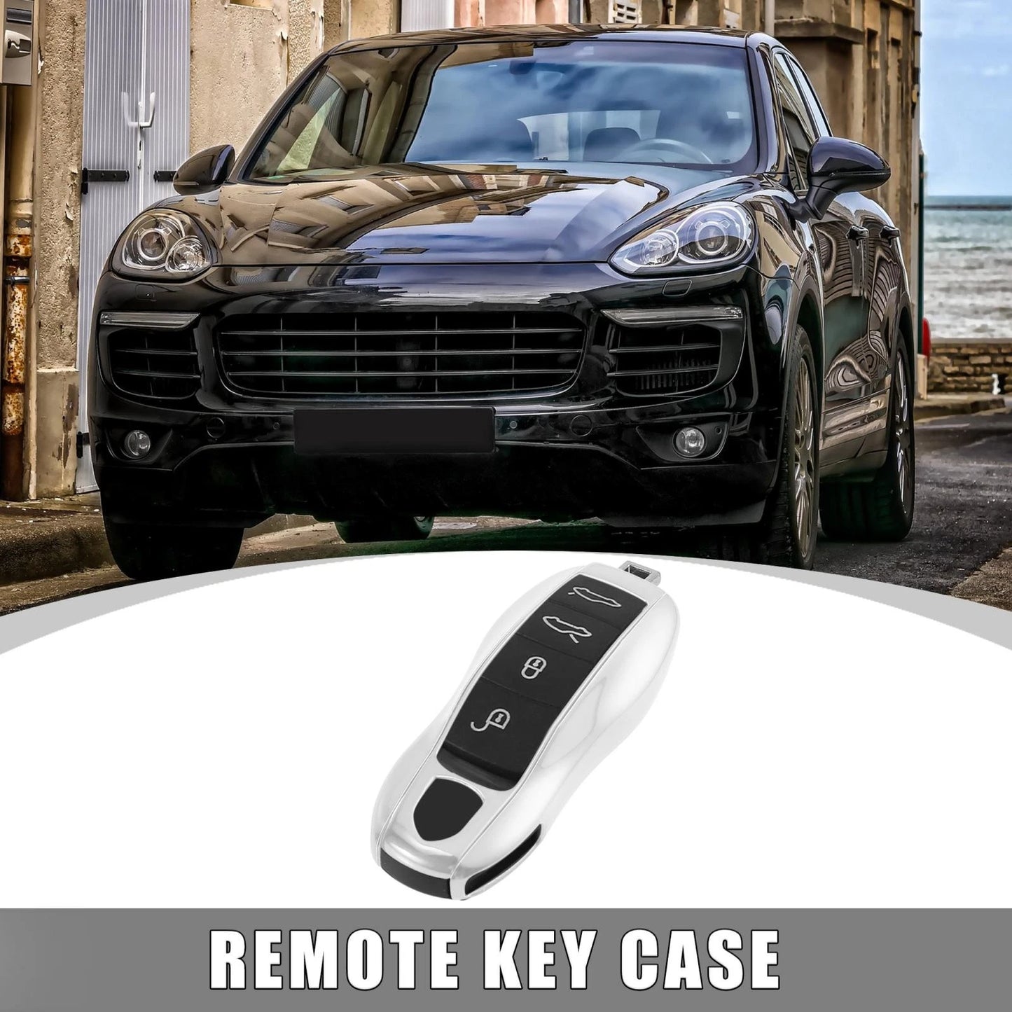 Key Fob Case Shell Cover Kit for Porsche Cayenne Macan