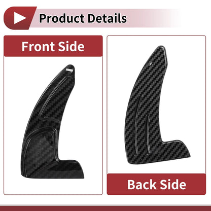 Set Black Plastic Steering Wheel Paddles for Jeep Grand Cherokee (2014-2020)