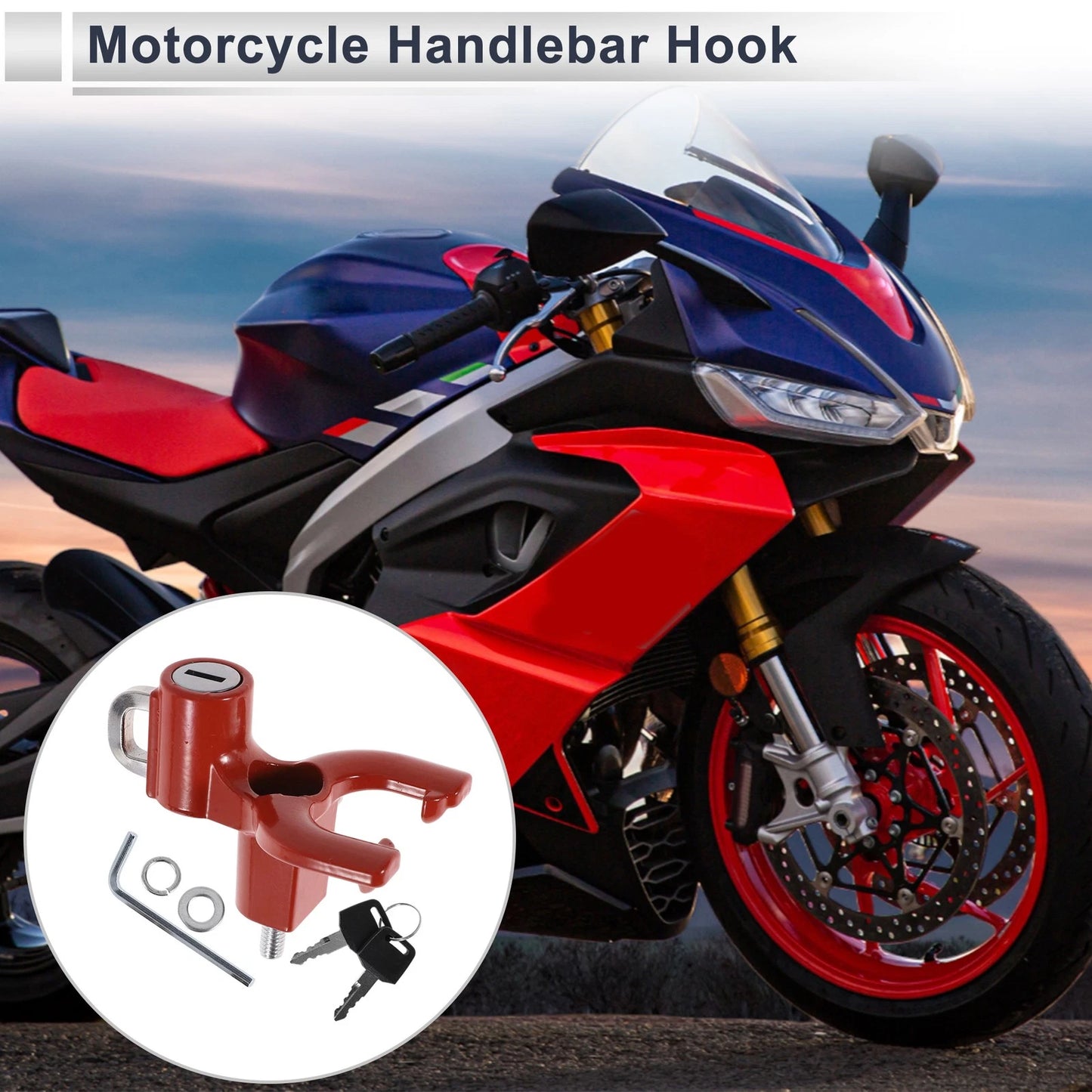 Double-Fork Metal Motorcycle Hanging Hook 1 Set for Motorcycle