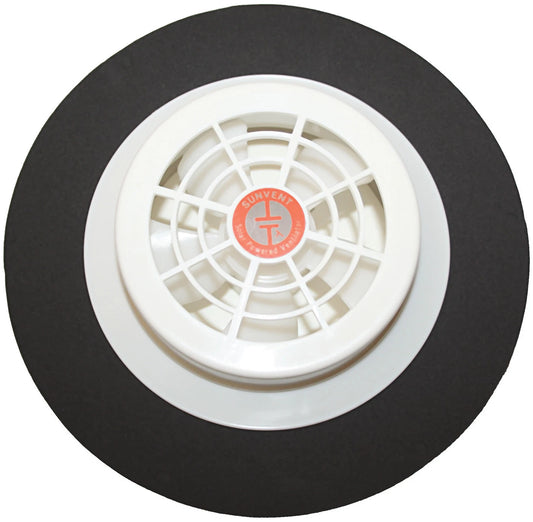 Solar Vent Exhaust & Intake for Caravan/Boat White Plastic Low Profile