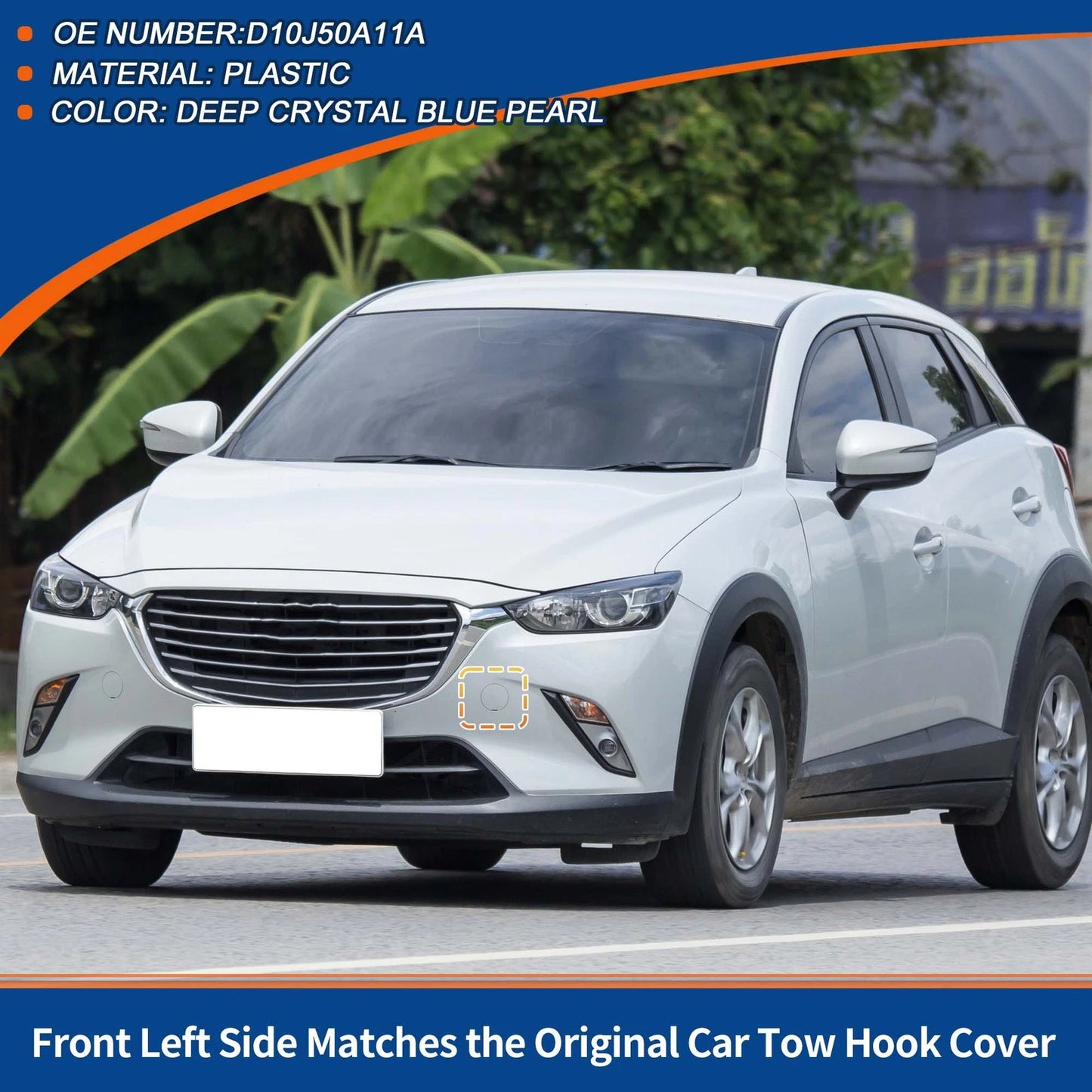Tow Hook Cover for Mazda (2014-2019) Deep Crystal Blue Pearl