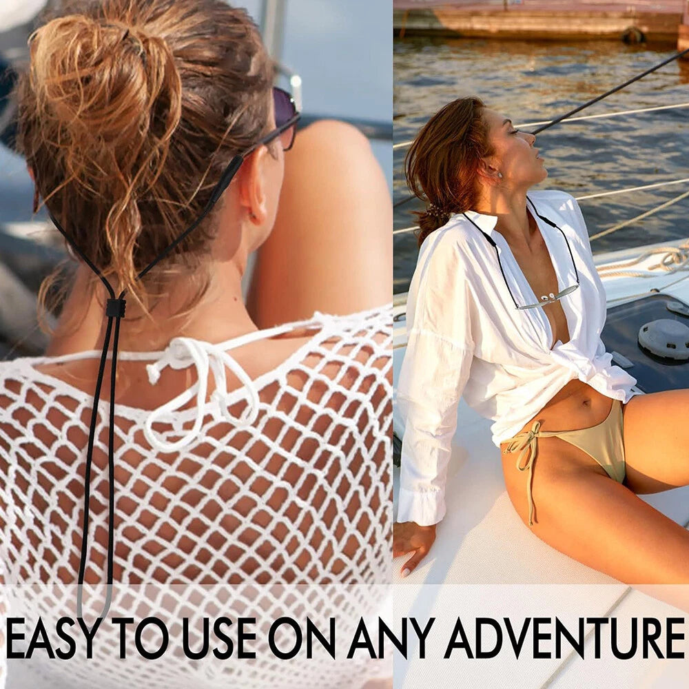 3 x Eyewear String Lanyard Retainer for Glasses - Black