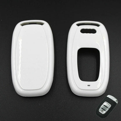 White Plastics Remote Key Cover FOB Case Fit For AUDI Smart Remote